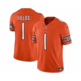 Men's Nike Chicago Bears #1 Justin Fields Orange 2023 F.U.S.E. Vapor Untouchable Football Limited Stitched Jersey