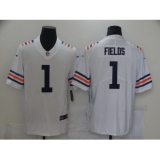 Men's Chicago Bears #1 Justin Fields Nike White 2021 Draft First Round Pick Alternate Limited Jersey