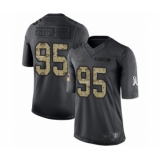 Youth Chicago Bears #95 Roy Robertson-Harris Limited Black 2016 Salute to Service Football Jersey