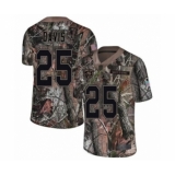 Youth Chicago Bears #25 Mike Davis Limited Camo Rush Realtree Football Jersey