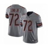 Men's Chicago Bears #72 Charles Leno Limited Silver Inverted Legend Football Jersey