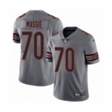 Men's Chicago Bears #70 Bobby Massie Limited Silver Inverted Legend Football Jersey