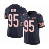 Men's Chicago Bears #95 Richard Dent Navy Blue Team Color 100th Season Limited Football Jersey