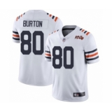 Men's Chicago Bears #80 Trey Burton White 100th Season Limited Football Jersey