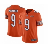 Men's Chicago Bears #9 Jim McMahon Orange Alternate 100th Season Limited Football Jersey