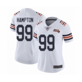 Women's Chicago Bears #99 Dan Hampton White 100th Season Limited Football Jersey
