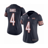 Women's Chicago Bears #4 Chase Daniel Navy Blue Team Color 100th Season Limited Football Jersey