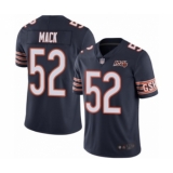 Youth Chicago Bears #52 Khalil Mack Navy Blue Team Color 100th Season Limited Football Jersey