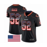 Men's Nike Chicago Bears #52 Khalil Mack Limited Black Rush USA Flag NFL Jersey