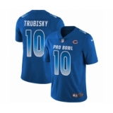 Youth Chicago Bears #10 Mitchell Trubisky Limited Royal Blue NFC 2019 Pro Bowl Football Jersey