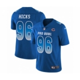 Men's Nike Chicago Bears #96 Akiem Hicks Limited Royal Blue NFC 2019 Pro Bowl NFL Jersey