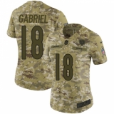 Women's Nike Chicago Bears #18 Taylor Gabriel Limited Camo 2018 Salute to Service NFL Jersey