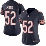 Women's Nike Chicago Bears #52 Khalil Mack Navy Blue Team Color Vapor Untouchable Limited Player NFL Jersey
