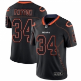 Men's Nike Chicago Bears #34 Walter Payton Limited Lights Out Black Rush NFL Jersey