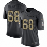Men's Nike Chicago Bears #68 James Daniels Limited Black 2016 Salute to Service NFL Jersey