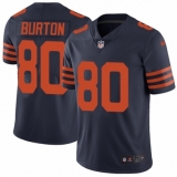 Men's Nike Chicago Bears #80 Trey Burton Navy Blue Alternate Vapor Untouchable Limited Player NFL Jersey