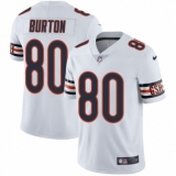 Men's Nike Chicago Bears #80 Trey Burton White Vapor Untouchable Limited Player NFL Jersey