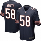 Men's Nike Chicago Bears #58 Roquan Smith Game Navy Blue Team Color NFL Jersey