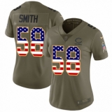 Women's Nike Chicago Bears #58 Roquan Smith Limited Olive USA Flag 2017 Salute to Service NFL Jersey