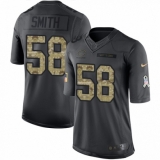 Men's Nike Chicago Bears #58 Roquan Smith Limited Black 2016 Salute to Service NFL Jersey