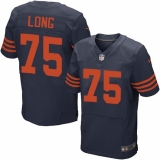 Men's Nike Chicago Bears #75 Kyle Long Elite Navy Blue Alternate NFL Jersey