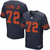 Men's Nike Chicago Bears #72 Charles Leno Elite Navy Blue Alternate NFL Jersey