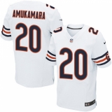Men's Nike Chicago Bears #20 Prince Amukamara Elite White NFL Jersey