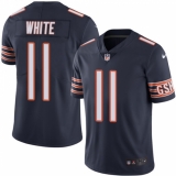 Men's Nike Chicago Bears #11 Kevin White Navy Blue Team Color Vapor Untouchable Limited Player NFL Jersey