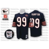 Mitchell and Ness Chicago Bears #99 Dan Hampton Blue Team Color Big Number with Bear Patch Authentic Throwback NFL Jersey