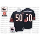 Mitchell and Ness Chicago Bears #50 Mike Singletary Blue Team Color Big Number with Bear Patch Authentic Throwback NFL Jersey