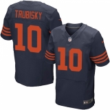 Men's Nike Chicago Bears #10 Mitchell Trubisky Elite Navy Blue Alternate NFL Jersey