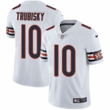 Men's Nike Chicago Bears #10 Mitchell Trubisky White Vapor Untouchable Limited Player NFL Jersey