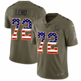 Youth Nike Chicago Bears #72 Charles Leno Limited Olive/USA Flag Salute to Service NFL Jersey
