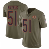 Men's Nike Chicago Bears #51 Dick Butkus Limited Olive 2017 Salute to Service NFL Jersey
