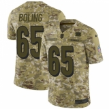 Youth Nike Cincinnati Bengals #65 Clint Boling Limited Camo 2018 Salute to Service NFL Jersey