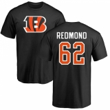 NFL Nike Cincinnati Bengals #62 Alex Redmond Black Name & Number Logo T-Shirt