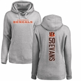 NFL Women's Nike Cincinnati Bengals #50 Jordan Evans Ash Backer Pullover Hoodie