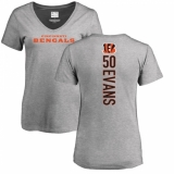 NFL Women's Nike Cincinnati Bengals #50 Jordan Evans Ash Backer V-Neck T-Shirt