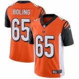 Youth Nike Cincinnati Bengals #65 Clint Boling Vapor Untouchable Limited Orange Alternate NFL Jersey