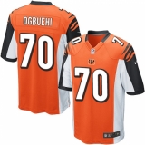 Men's Nike Cincinnati Bengals #70 Cedric Ogbuehi Game Orange Alternate NFL Jersey