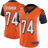 Women's Nike Cincinnati Bengals #74 Jake Fisher Vapor Untouchable Limited Orange Alternate NFL Jersey