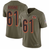 Youth Nike Cincinnati Bengals #61 Russell Bodine Limited Olive 2017 Salute to Service NFL Jersey