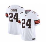 Men's Nike Cleveland Browns #24 Nick Chubb White 2023 F.U.S.E. Vapor Untouchable Limited Football Stitched Jersey