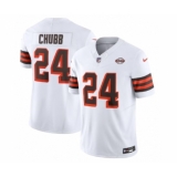 Men's Nike Cleveland Browns #24 Nick Chubb White 2023 F.U.S.E. 1946 Collection Vapor Untouchable Limited Football Stitched Jersey