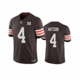 Men's Nike Cleveland Browns #4 Deshaun Watson Brown 2023 F.U.S.E. Jim Brown Memorial Vapor Untouchable Limited Football Stitched Jersey