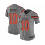 Women's Cleveland Browns #10 Taywan Taylor Limited Gray Inverted Legend Football Jersey