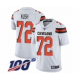 Youth Cleveland Browns #72 Eric Kush White Vapor Untouchable Limited Player 100th Season Football Jersey