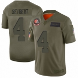 Men's Cleveland Browns #4 Austin Seibert Limited Camo 2019 Salute to Service Football Jersey