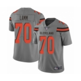 Men's Cleveland Browns #70 Kendall Lamm Limited Gray Inverted Legend Football Jersey