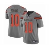 Men's Cleveland Browns #10 Jaelen Strong Limited Gray Inverted Legend Football Jersey
